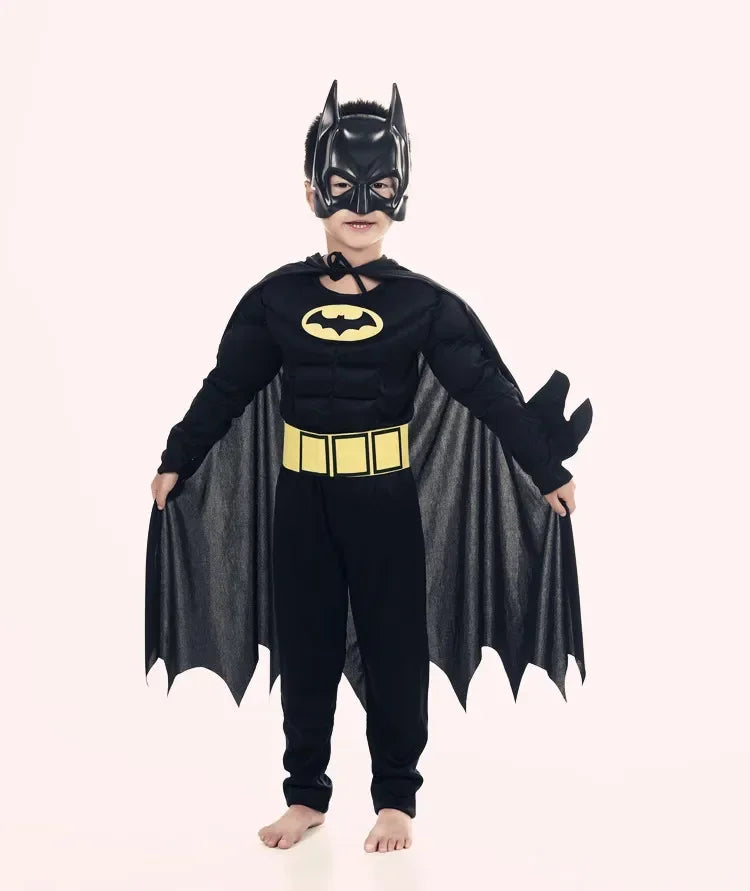 Anime Superhero Batmans Cosplay Muscle Costume Batma Zentai Jumpsuits Bodysuit Suit Halloween Carnival Costumes