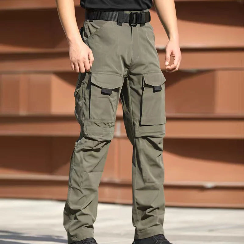 Men's Cargo Military Tactical Casual Trousers Spring Autumn Pants Hiking Camping Climbing Army Combat Running Multi-Pockets