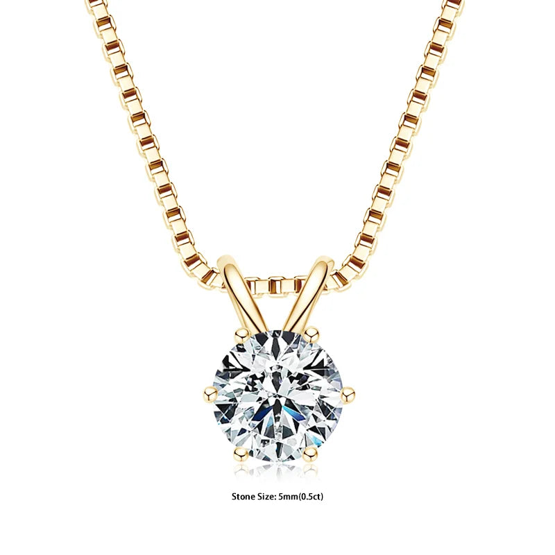 Pendant Necklaces S925 Sterling Silver Solitaire Necklace Chains For Women Jewellry Gifts