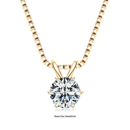 Pendant Necklaces S925 Sterling Silver Solitaire Necklace Chains For Women Jewellry Gifts