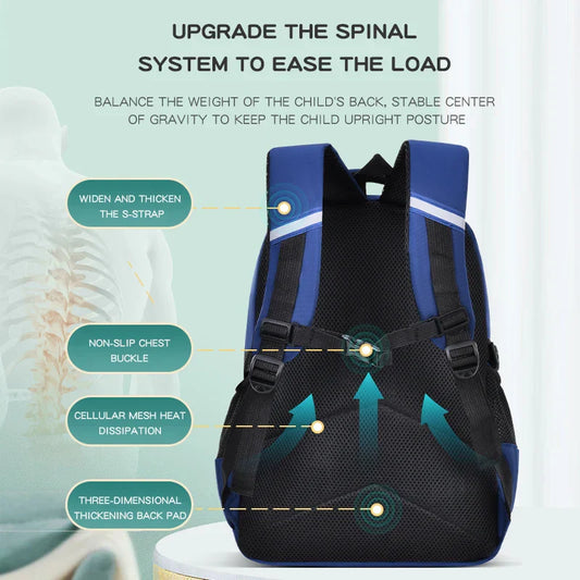 Elementary School Students Schoolbag Boys 1,2,3,4,5,6 Grades 6-12 Years Old Astronaut Shoulder Baglaptop Backpack Waterproof WEA