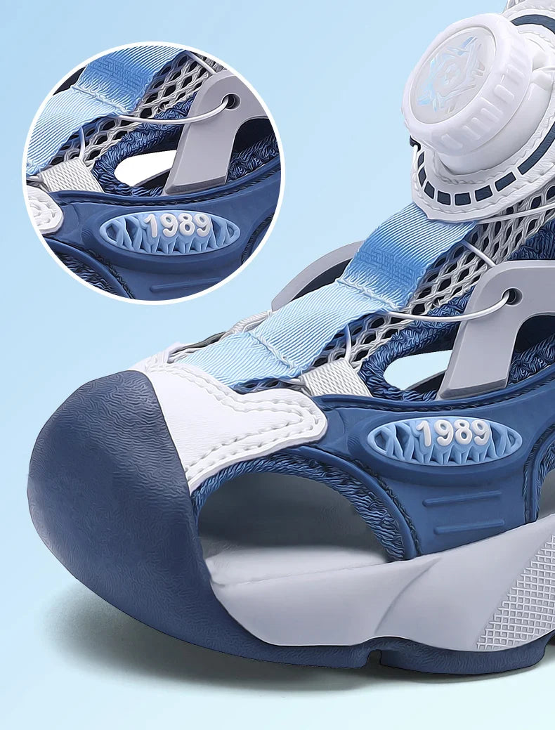 Summer Breathable Children's Sandals 5-16Y Boys' Fashion Beach Water Shoes Non Slip Outdoor Soft Bottom Sports Sandal Shading