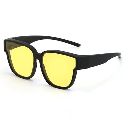 For Driving Riding That Can Be Worn over Other Glasses Wrap Around Square Shades Fit Over Glasses Sunglasses Polarized