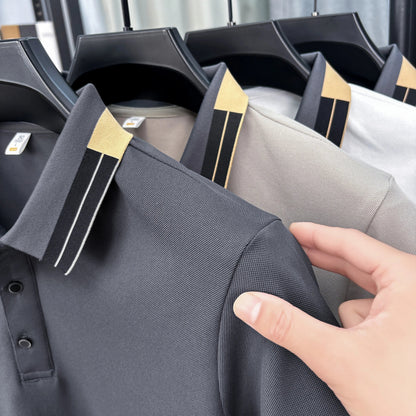 New Arrival Summer Men's Lapel Short Sleeve Polo Shirt Brand Design Letter Print T-Shirt Fashion Leisure Business Men's Clothing