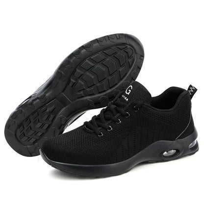 Air Cushion Work Safety Shoes For Men Breathable Work Sneakers Steel Toe Shoes Women & Man Anti-puncture Safety Protective Shoes