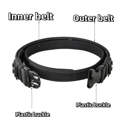 2 in 1 Tactical Belt Quick Release  Buckle MOLLE  Mens Belts width 5CM
