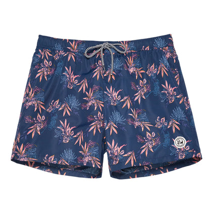 Beach Men's Swim Shorts Flower 3D Printed Surfing Board Shorts Quick Dry with Mesh Lining and Pockets Struck Shorts