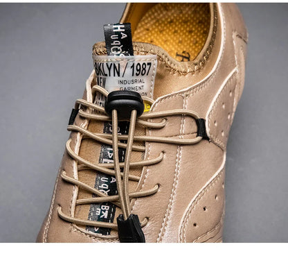 Leather Casual Sneakers for Men Driving Shoes 2024 New Fashion In Waterproof Men Doug Luxury Dress Loafers Shoes Footwear ﻿