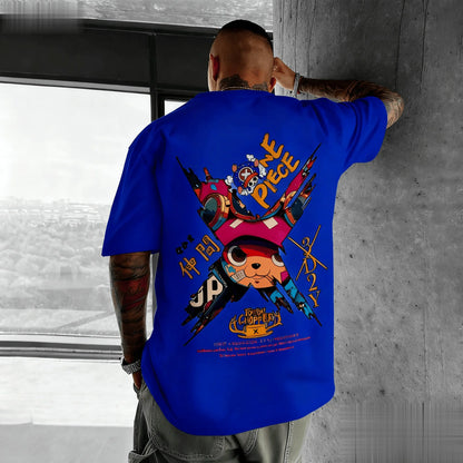 New One Piece Chopper Anime T Shirt Men Women Cotton Short Sleeve Tee Summer Cartoon Graphic Streetwear Casual Top Oversized Y2k