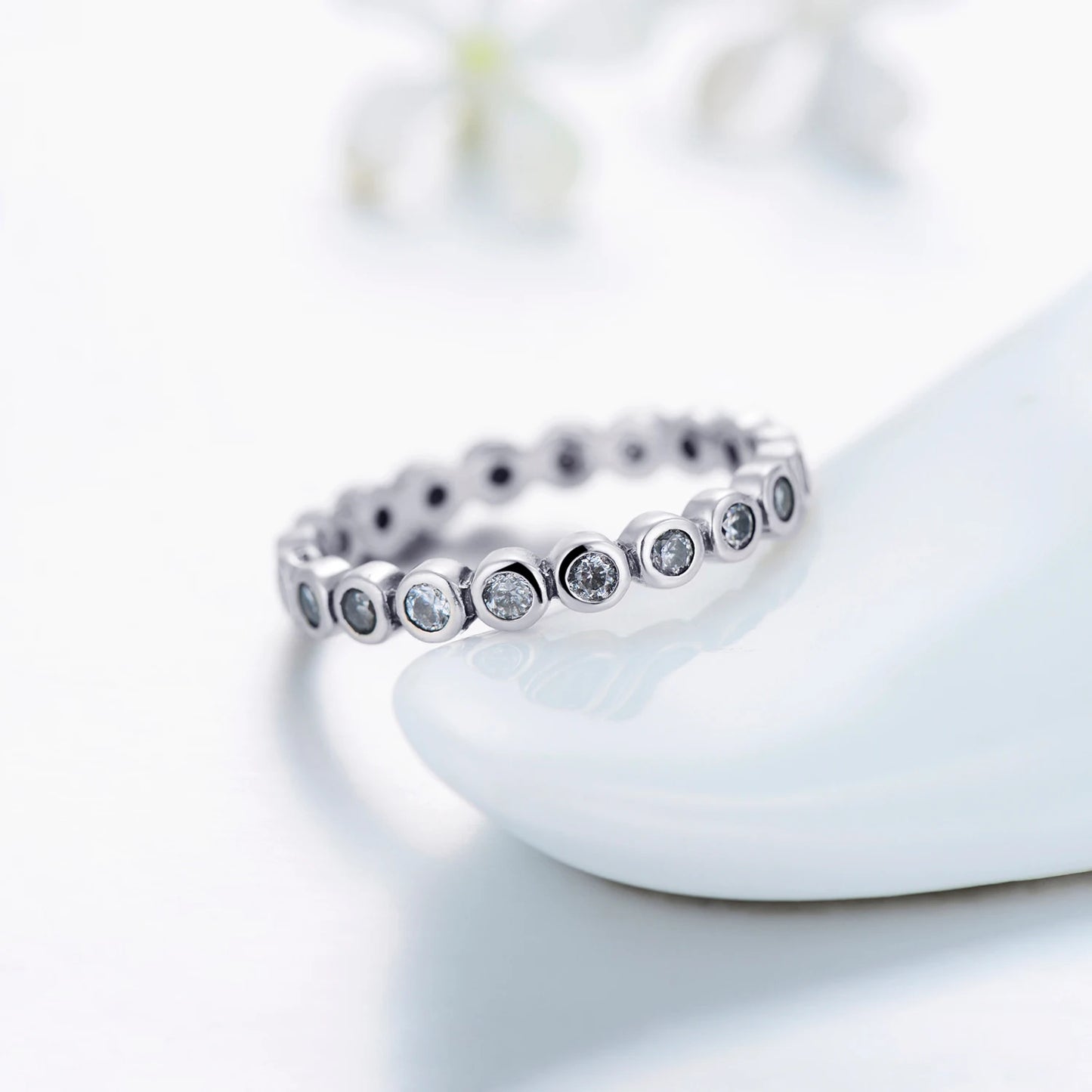 Top Quality Luxury Original Real Solid 925 Sterling Silver Starshine Finger Ring Authentic Jewelry For Women Wedding Gift