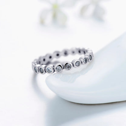 Top Quality Luxury Original Real Solid 925 Sterling Silver Starshine Finger Ring Authentic Jewelry For Women Wedding Gift