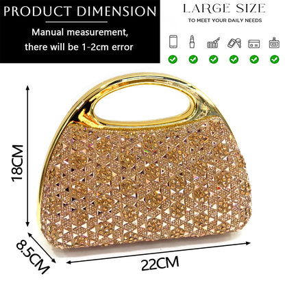 Elegant Women's Rhinestone Peep Toe High Heels Sandals - Italian Design with Matching Blue Handbag