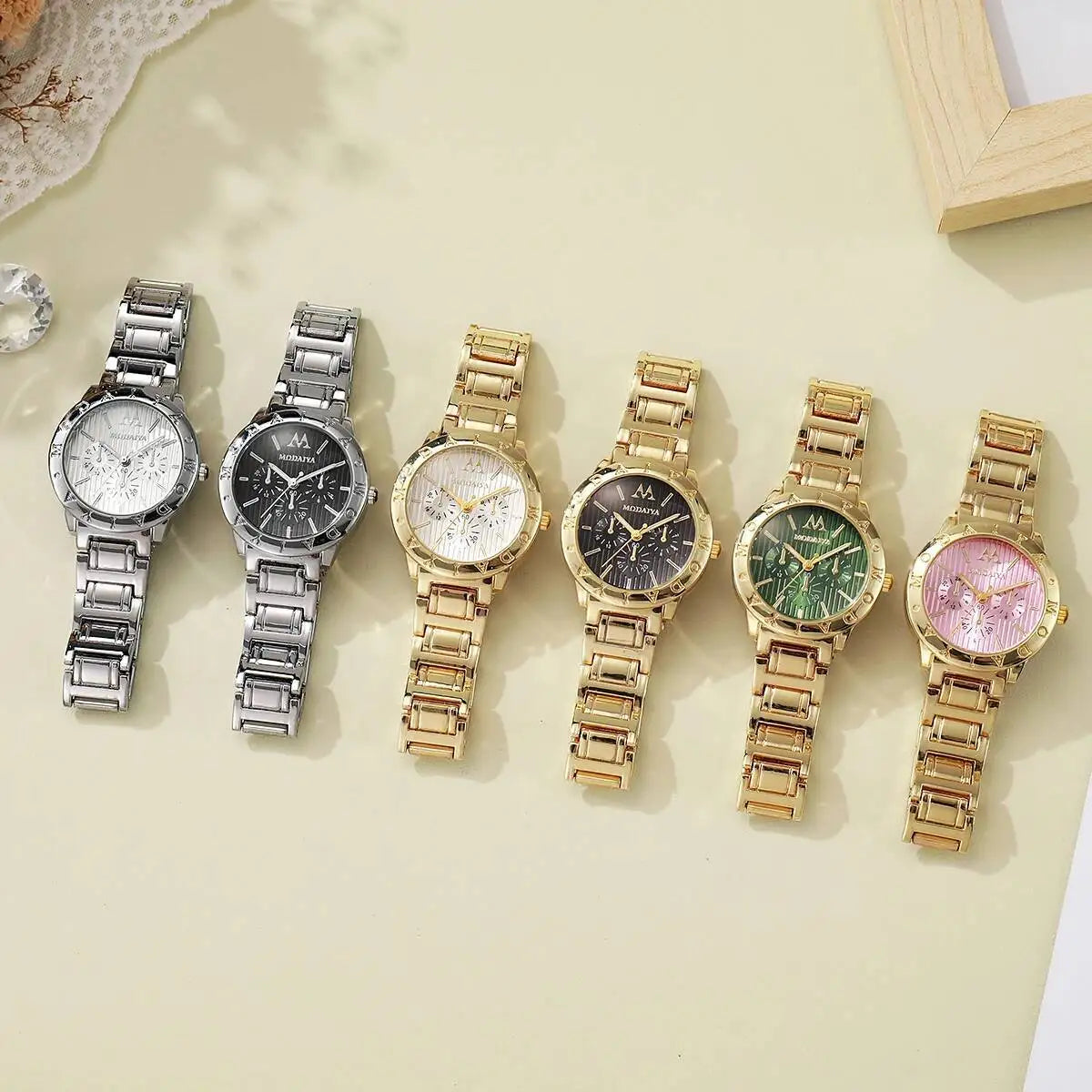 Luxury Stainless Steel Strap Women Watches Fashion Analog Quartz Wristwatches Reloj Mujer