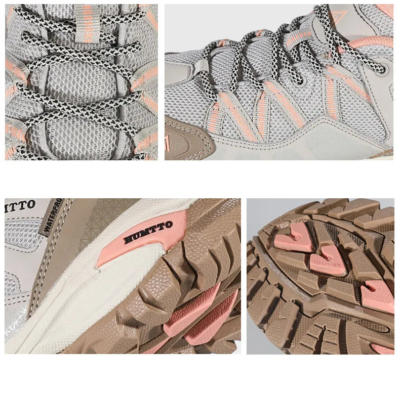 Hiking Shoes for Women Wear-resistant Outdoor Women's Sports Shoes Lace-Up Climbing Trekking Sneakers Woman 110609B