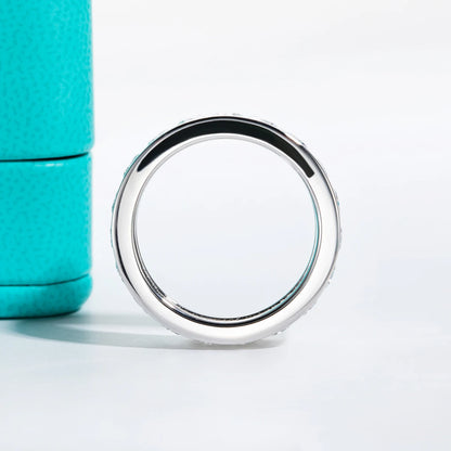4mm Moissanite Wedding Band Ring S925 Sterling Silver Moissanites Eternity Band Ring Men Women Ring Jewelry Wholesale