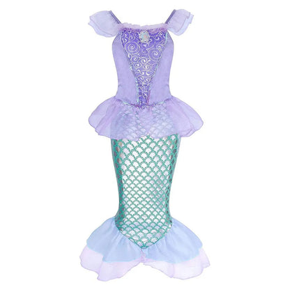 Children Princess Fancy Costume Elsa Party Carnival White Dress Up for Girl Christmas Birthday Cosplay Belle Snowflake Vestidoes