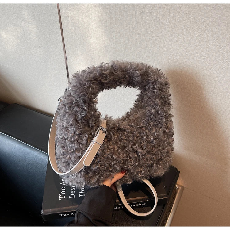 Plush Sweet Shoulder Bags for Women Cute Autumn and Winter 2025 New Versatile Fashion Large Capacity Women's Handbags