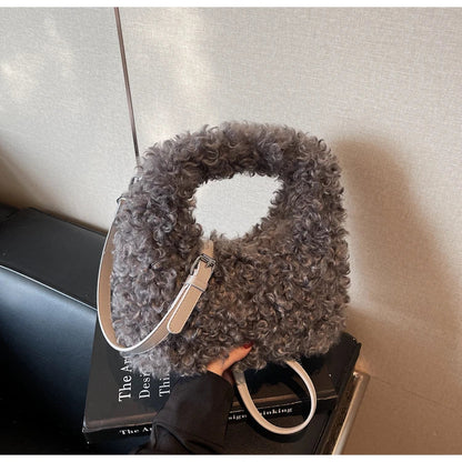 Plush Sweet Shoulder Bags for Women Cute Autumn and Winter 2025 New Versatile Fashion Large Capacity Women's Handbags