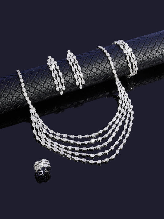 2025 Luxury Jewelry Big Wedding Rings Full Micro Pave Cubic Zirconia Dubai Bridal Popular Jewellery For Engagement Party
