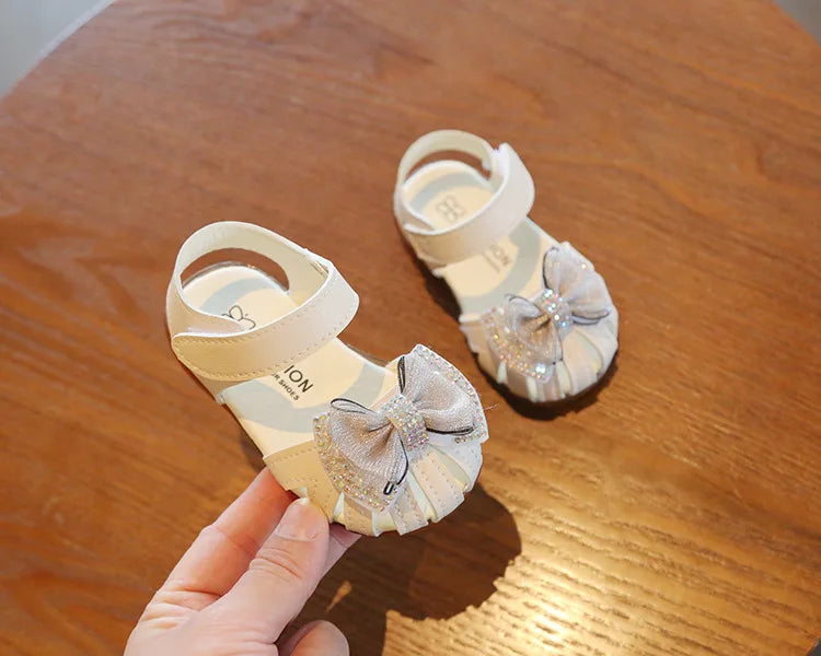 Summer Baby Girls Sandals Bowtie Fashion Pink Princess Toddler Shoes Soft Sole Baby Shoes 0-3 Years chaussure enfant fille