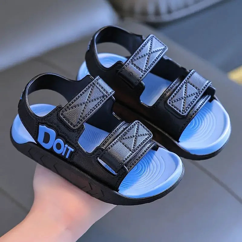 Summer Kids Sandals Casual Soft Sole Anti-Slip Sandals for Boys Girls Solid Color Durable Toddler Beach Sandals 2-12 Years