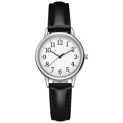 Women Quartz Fine Watch Easy To Read Arabic Numerals Simple-Dial