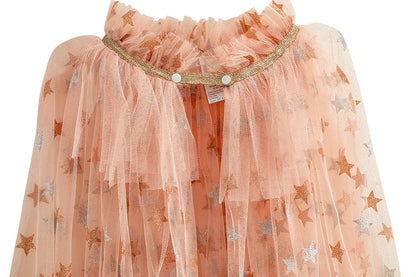 2026 Baby Girls Sequin Shawl Child Xmas Birthday Party Cape Halloween Cosplay Costume Kids Princess Cloak Clothes Christmas Gift