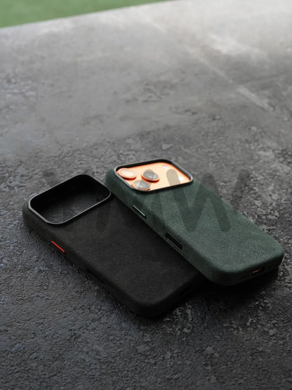 Case for iPhone 17 16 Pro Max Compatible Magsafe Business Supercar Interior Same Suede Leather Phone Cover