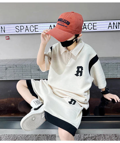 Teenagers Summer Boys Clothing Sets New Letter Fashion T-Shirt + Shorts 2Pcs Boys Suits Birthday Gift 5-14 Years Kids Clothes