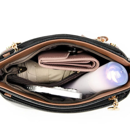 High Quality Leather Purses and Handbag Women Bag Luxury Designer Shoulder Crossbody Sac Ladies Casuial Messenger Tote Bag 2024