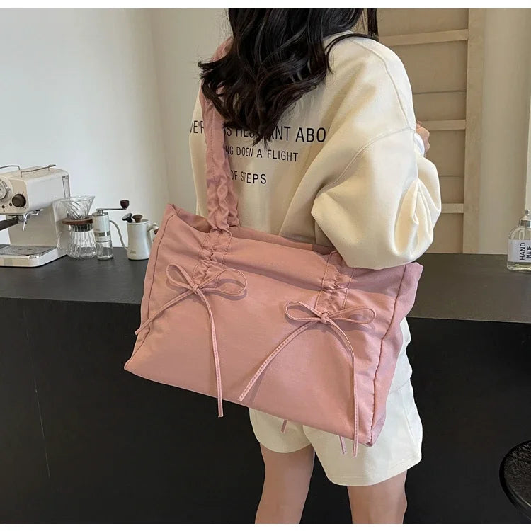 Solid Color Nylon Casual Shoulder Bags Large Capacity High Quality Versatile Crossbody Bags for Women 2025 Fashion Hot Sale