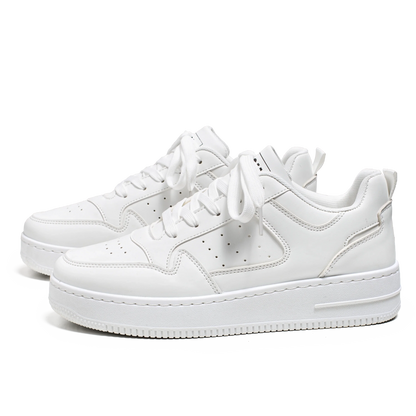 Sapatos Masculinos de Primavera e Verão, Tênis Respiráveis Novos, Sapatos Brancos com Sola Grossa da Moda Masculina e Versáteis, Tênis Esportivos e Casuais