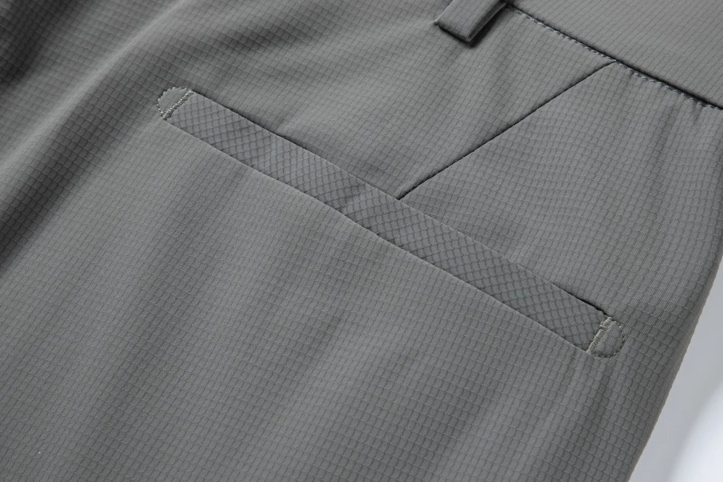 Men's Ice Silk Trousers High Stretch Micro-Grid Straight Leg Pants Business Casual Breathable YKK Zip Quick Dry Slacks 2026