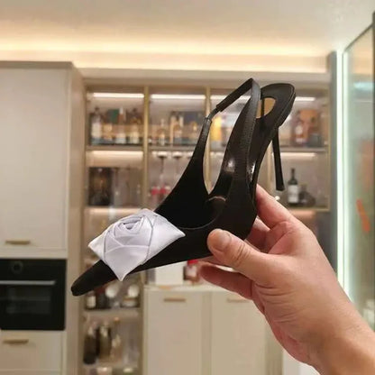 Ladies' Springand SummerStiletto Heelswith PointedPoints AndHollow OutBanquet Shoes,European AndAmerican SexyRose Fashion Shoes