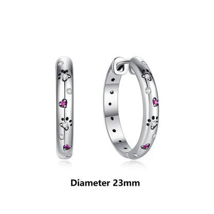 Original 925 Sterling Silver Earrings 2025 Stud Hoop Crystal Earings For Women Rose Gold Crown Heart Infinity Bee Earing Jewelry