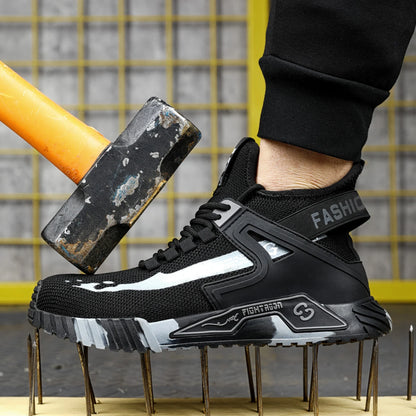 Fashion Safety Protection Footwear Steel Toe Safety Boots for Men Anti-Smash Puncture-Proof Work Shoes Indestructible Boots Male