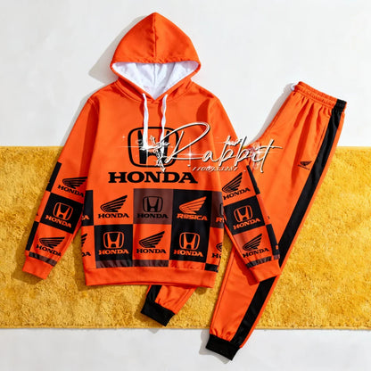 Racing Track Rider Fashion Cycling Motorcycle Set Retro Hoodie Casual Sports Pants Two Piece Off Road Set Downhill Bike