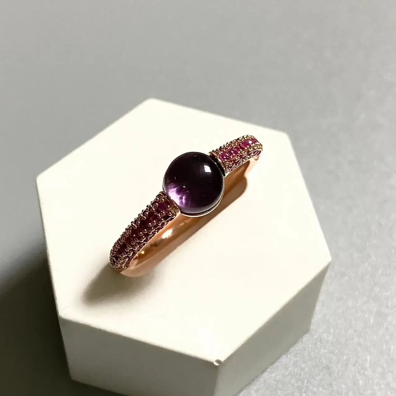 6mm Round Candy Style Ring for Women 33 Colors Purple Zircon Crystal Inlay Jewelry Birthday Gift