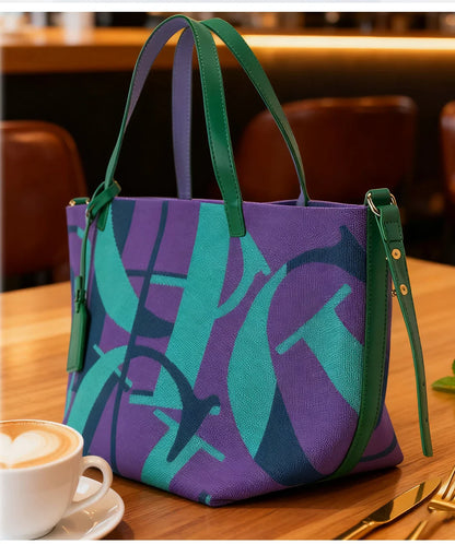 Women's Handbag Retro Design Large Capacity Fashionable Shopping Bag Multifunctional Holiday Essential Women's Bucket Bag