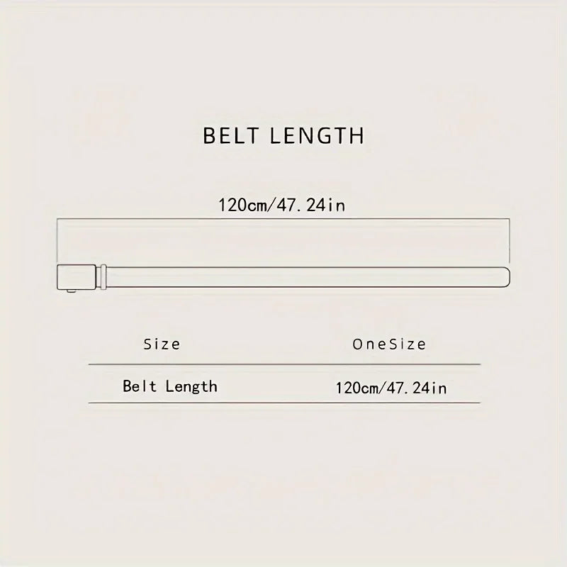 Men's Toothless Inner Belt Is Casual, Fashionable and Simple. The Automatic Buckle Belt Is A Unique Young Man's Belt