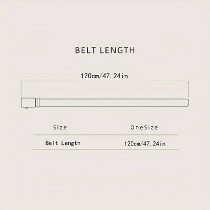 Men's Toothless Inner Belt Is Casual, Fashionable and Simple. The Automatic Buckle Belt Is A Unique Young Man's Belt