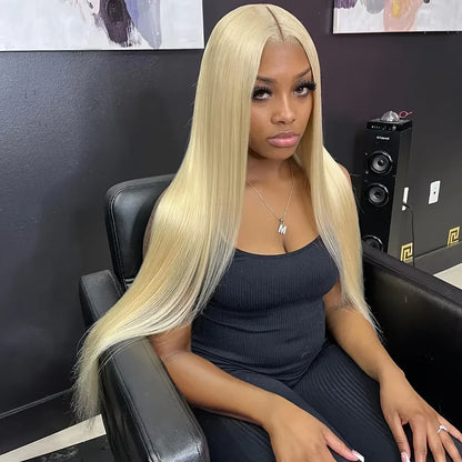 613 Blonde Lace Front Wig Human Hair 13X6 Hd Lace Frontal Wig Straight Brazilian Human Hair 13X4 Lace Front Human Hair Wig