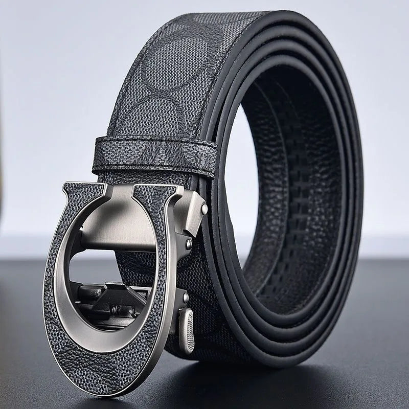 High Quality 34mm Designers Business Mens belt Luxury Brand Famous Male brand Buckle Canvas Leather Belt for Women jeans belt