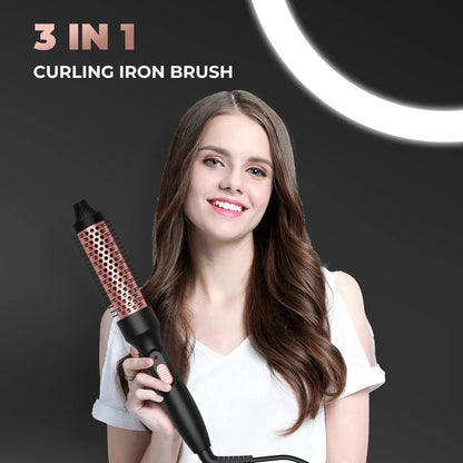 2026 New Curling Thermal Brush PTC Heated Curling Iron Round Brush 32mm Hair Curler Hot Volumizing Brush Styler