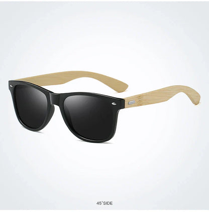 Fashion Bamboo Wood Vintage Square Sunglasses Men Women Luxury Brand Designer Sun Glasses Wooden Driving Fishing Eyewear