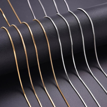 45/50/60/70cm Snake Long Chain Necklace Stainless Steel Necklaces For Women Men Jewelry Neck Chokers Catenina Collana