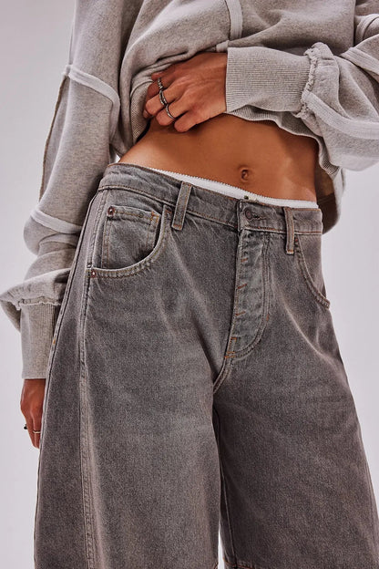 Elastic Waist High-waisted Women's Jeans