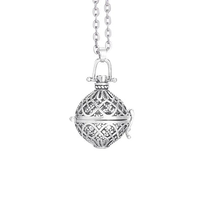 Music Chime Mexico Angel Ball Caller Locket Necklace Antique Vintage Pregnancy Essential Oil Diffuser Aromatherapy Necklace