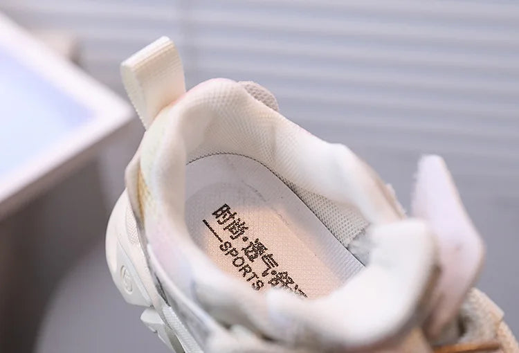 Girl Child Sport Shoe 2026 Spring Mesh Breathable Toddlers School Running Sneakers Fashion Non-slip Kids Boys Basketball Shoes