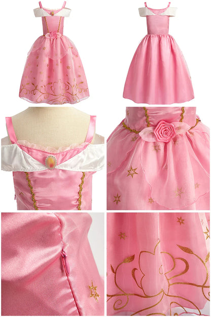 Baby Rapunzel Cosplay Costume Girls Little Mermaid Aurora Disguise Kids Ariel Sleeping Beauty Christmas Dress Princess Fantasy